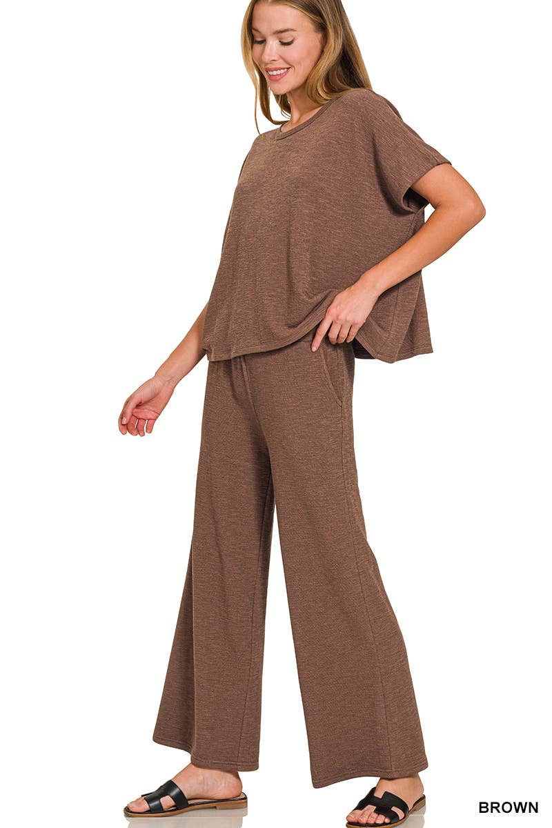Cotton Slub Set : Brown