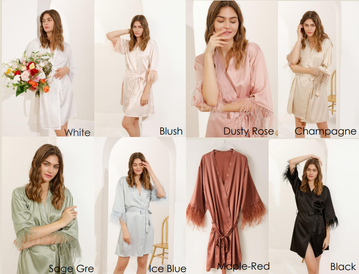 Silk Feather Robe