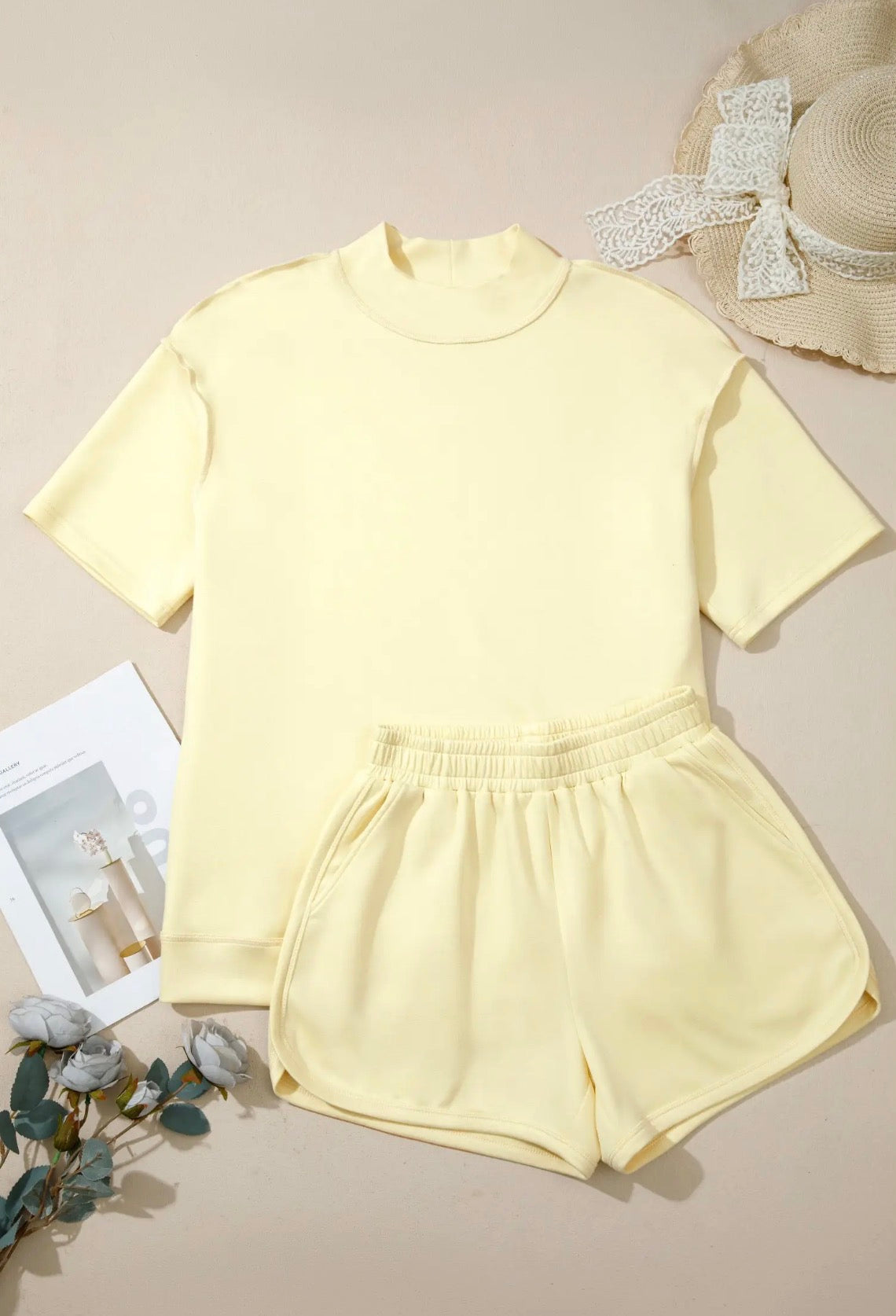 Mock Neck Exposed Seam Set