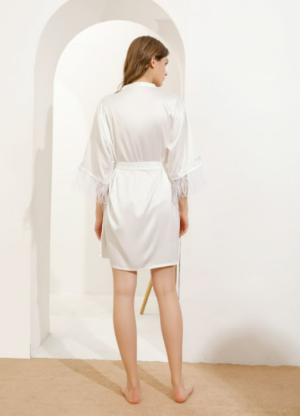 Silk Feather Robe