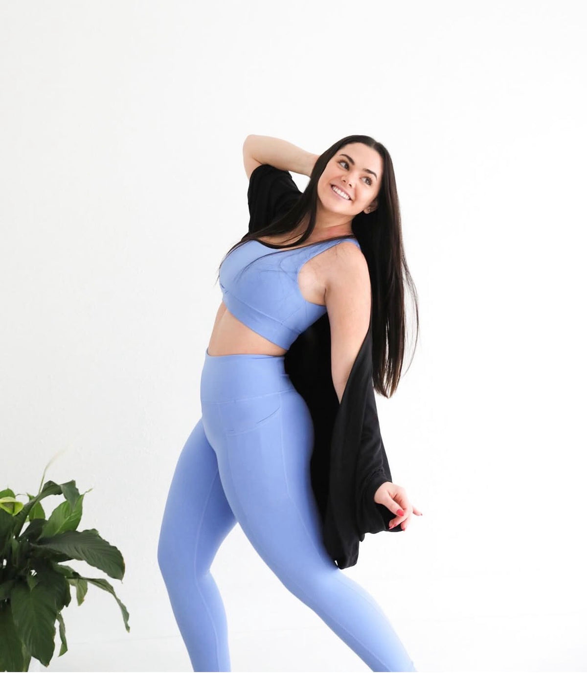 Under Control Bra & Legging Set: Sky Blue