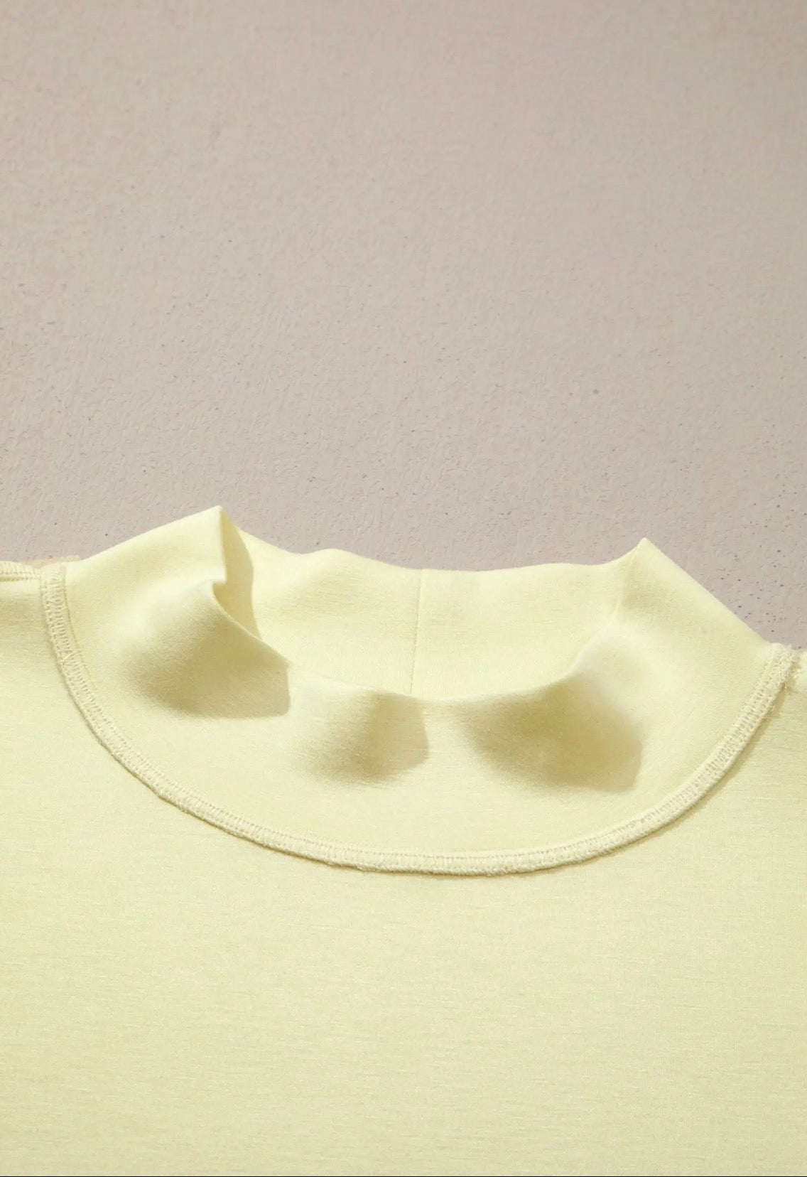 Mock Neck Exposed Seam Set